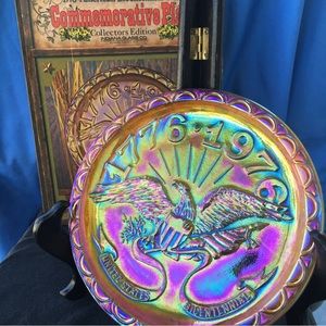 Carnival glass plate
